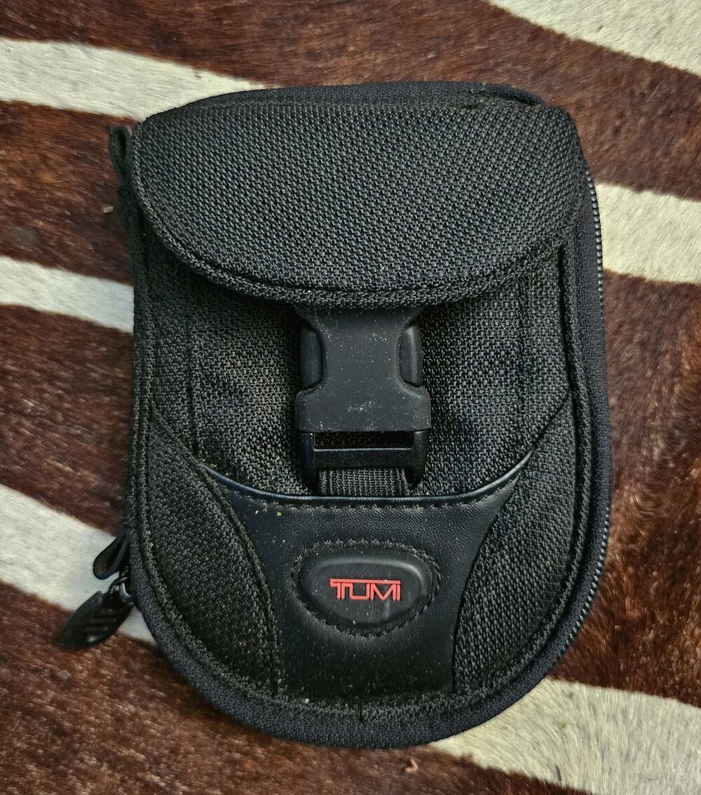 TUMI Ballistic Nylon Mini Travel Pouch EDC Organizer Cross Body